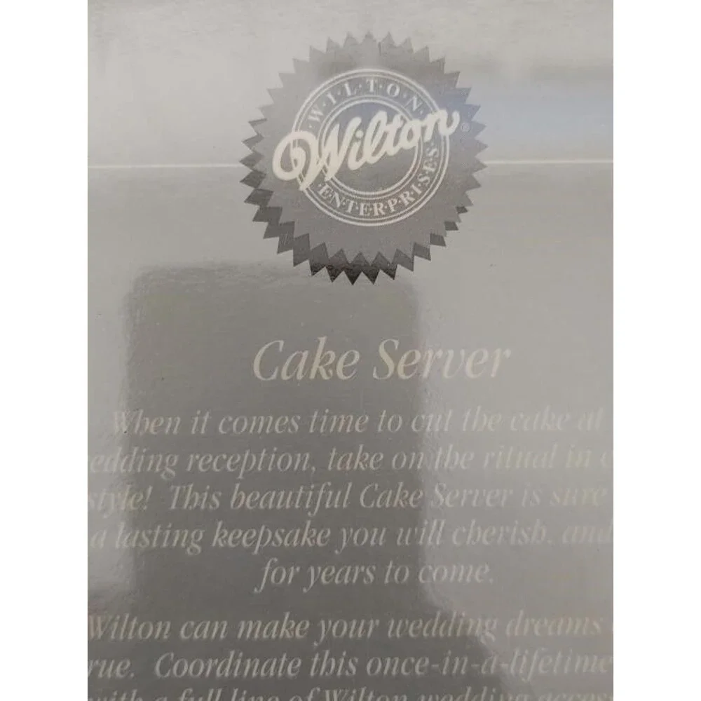 VTG Wilton Silver Plated Cake Server w/Ornate Design On Blade & Handle 12
